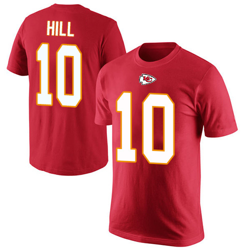 Men Kansas City Chiefs #10 Hill Tyreek Red Rush Pride Name and Number T-Shirt->kansas city chiefs->NFL Jersey